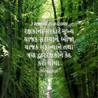 Picture 04 - 2 રાજાઓ 25:18 GUJIRV - રક્ષકોના સરદારે - Bible Verse Picture