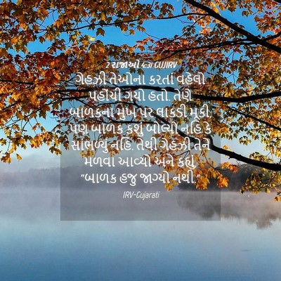 Picture 04 - 2 રાજાઓ 4:31 GUJIRV - ગેહઝી તેઓના કરતાં - Bible Verse Picture