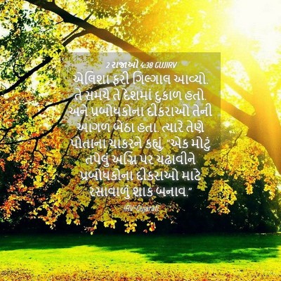 Picture 04 - 2 રાજાઓ 4:38 GUJIRV - એલિશા ફરી ગિલ્ગાલ - Bible Verse Picture
