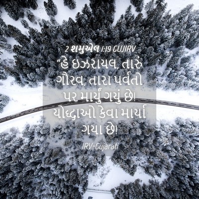 Picture 04 - 2 શમુએલ 1:19 GUJIRV - “હે ઇઝરાયલ, તારું - Bible Verse Picture