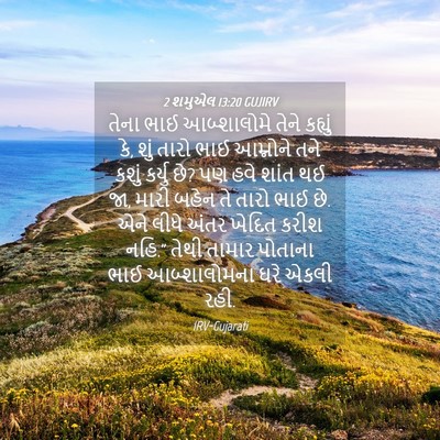 Picture 04 - 2 શમુએલ 13:20 GUJIRV - તેના ભાઈ - Bible Verse Picture