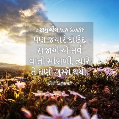 Picture 04 - 2 શમુએલ 13:21 GUJIRV - પણ જયારે દાઉદ - Bible Verse Picture