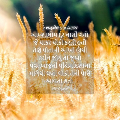 Picture 04 - 2 શમુએલ 13:34 GUJIRV - આબ્શાલોમ દૂર નાસી - Bible Verse Picture