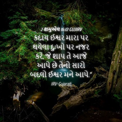 Picture 04 - 2 શમુએલ 16:12 GUJIRV - કદાચ ઈશ્વર મારા પર - Bible Verse Picture