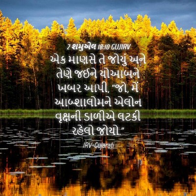 Picture 04 - 2 શમુએલ 18:10 GUJIRV - એક માણસે તે જોયું - Bible Verse Picture