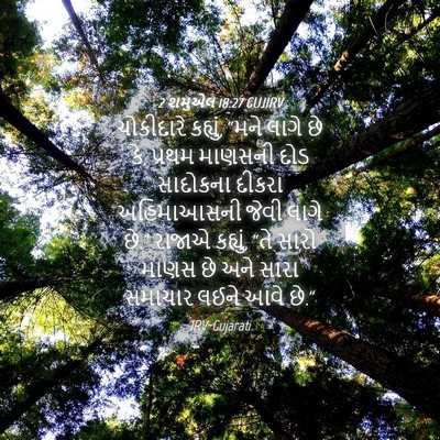 Picture 04 - 2 શમુએલ 18:27 GUJIRV - ચોકીદારે કહ્યું, - Bible Verse Picture