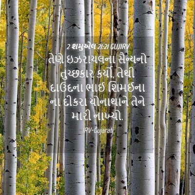 Picture 04 - 2 શમુએલ 21:21 GUJIRV - તેણે ઇઝરાયલના - Bible Verse Picture