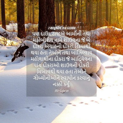 Picture 04 - 2 શમુએલ 21:8 GUJIRV - પણ દાઉદ રાજાએ - Bible Verse Picture
