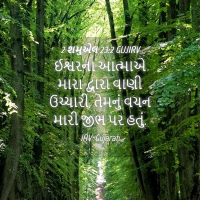 Picture 04 - 2 શમુએલ 23:2 GUJIRV - ઈશ્વરના આત્માએ - Bible Verse Picture