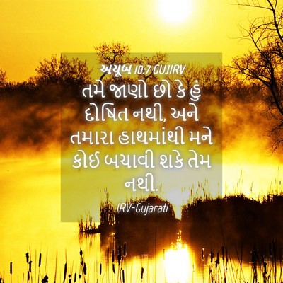 Picture 04 - અયૂબ 10:7 GUJIRV - તમે જાણો છો કે હું - Bible Verse Picture