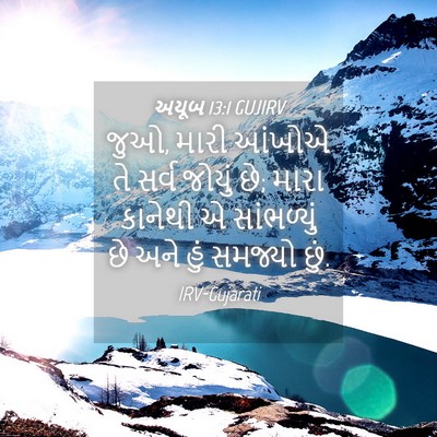 Picture 04 - અયૂબ 13:1 GUJIRV - જુઓ, મારી આંખોએ તે - Bible Verse Picture