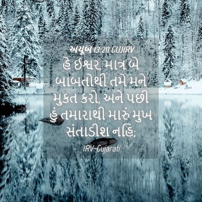 Picture 04 - અયૂબ 13:20 GUJIRV - હે ઈશ્વર, માત્ર બે - Bible Verse Picture