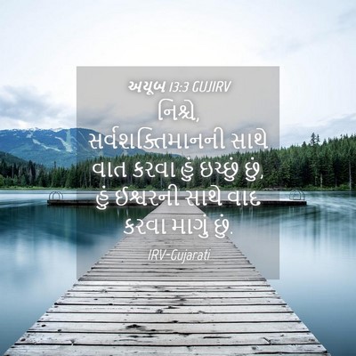 Picture 04 - અયૂબ 13:3 GUJIRV - નિશ્ચે, - Bible Verse Picture