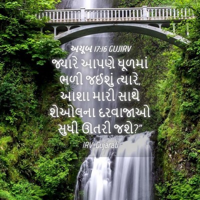 Picture 04 - અયૂબ 17:16 GUJIRV - જ્યારે આપણે - Bible Verse Picture
