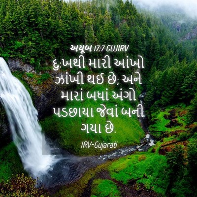 Picture 04 - અયૂબ 17:7 GUJIRV - દુ:ખથી મારી આંખો - Bible Verse Picture
