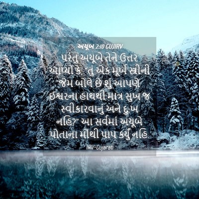 Picture 04 - અયૂબ 2:10 GUJIRV - પરંતુ અયૂબે તેને - Bible Verse Picture