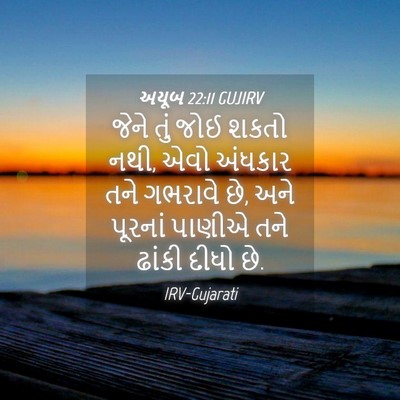 Picture 04 - અયૂબ 22:11 GUJIRV - જેને તું જોઈ શકતો - Bible Verse Picture