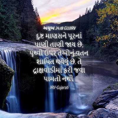 Picture 04 - અયૂબ 24:18 GUJIRV - દુષ્ટ માણસને - Bible Verse Picture