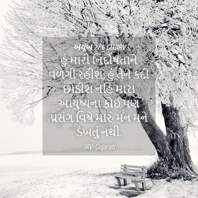 Picture 04 - અયૂબ 27:6 GUJIRV - હું મારી - Bible Verse Picture