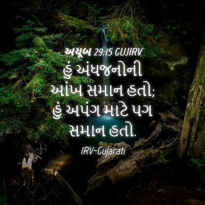 Picture 04 - અયૂબ 29:15 GUJIRV - હું અંધજનોની આંખ - Bible Verse Picture