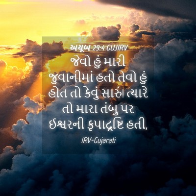 Picture 04 - અયૂબ 29:4 GUJIRV - જેવો હું મારી - Bible Verse Picture