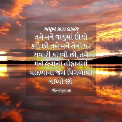 Picture 04 - અયૂબ 30:22 GUJIRV - તમે મને વાયુમાં - Bible Verse Picture