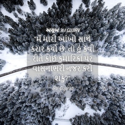 Picture 04 - અયૂબ 31:1 GUJIRV - “મેં મારી આંખો - Bible Verse Picture