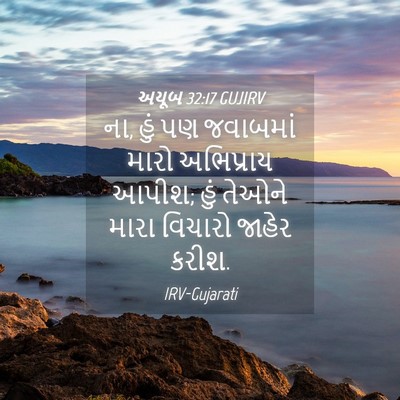 Picture 04 - અયૂબ 32:17 GUJIRV - ના, હું પણ જવાબમાં - Bible Verse Picture