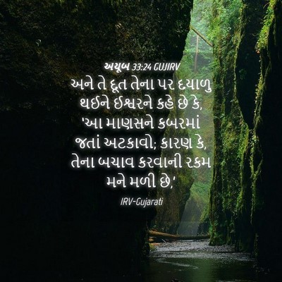 Picture 04 - અયૂબ 33:24 GUJIRV - અને તે દૂત તેના પર - Bible Verse Picture