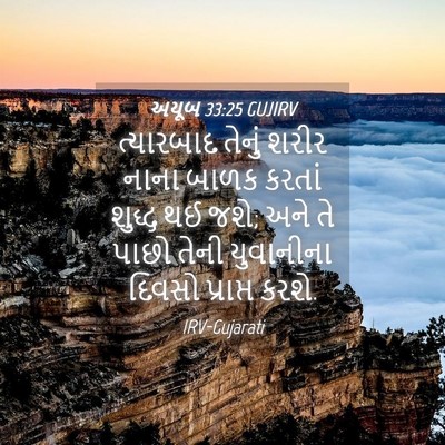 Picture 04 - અયૂબ 33:25 GUJIRV - ત્યારબાદ તેનું - Bible Verse Picture