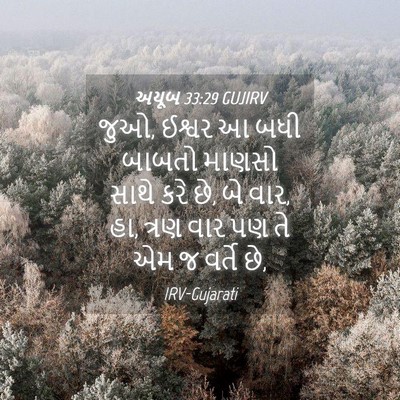 Picture 04 - અયૂબ 33:29 GUJIRV - જુઓ, ઈશ્વર આ બધી - Bible Verse Picture