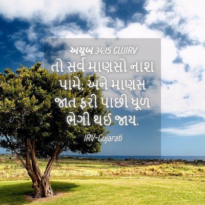 Picture 04 - અયૂબ 34:15 GUJIRV - તો સર્વ માણસો નાશ - Bible Verse Picture
