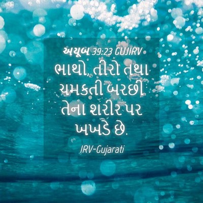 Picture 04 - અયૂબ 39:23 GUJIRV - ભાથો, તીરો તથા - Bible Verse Picture