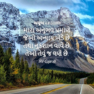 Picture 04 - અયૂબ 4:8 GUJIRV - મારા અનુભવ - Bible Verse Picture