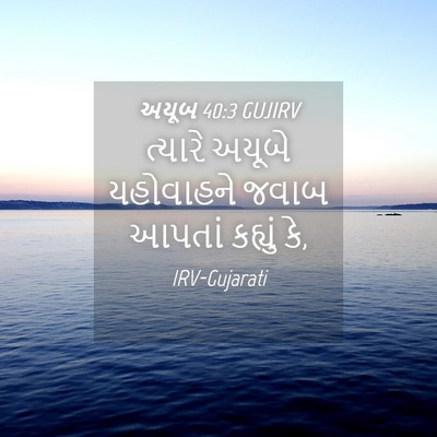 Picture 04 - અયૂબ 40:3 GUJIRV - ત્યારે અયૂબે - Bible Verse Picture