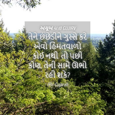 Picture 04 - અયૂબ 41:10 GUJIRV - તેને છંછેડીને - Bible Verse Picture