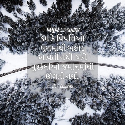 Picture 04 - અયૂબ 5:6 GUJIRV - કેમ કે વિપત્તિઓ - Bible Verse Picture
