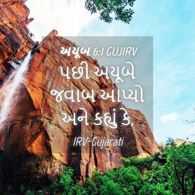 Picture 04 - અયૂબ 6:1 GUJIRV - પછી અયૂબે જવાબ - Bible Verse Picture
