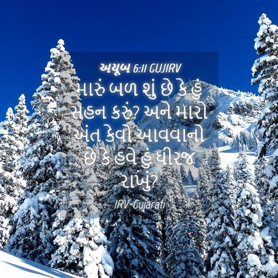 Picture 04 - અયૂબ 6:11 GUJIRV - મારું બળ શું છે કે - Bible Verse Picture