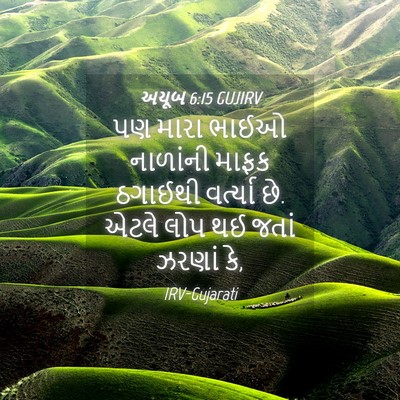 Picture 04 - અયૂબ 6:15 GUJIRV - પણ મારા ભાઈઓ - Bible Verse Picture