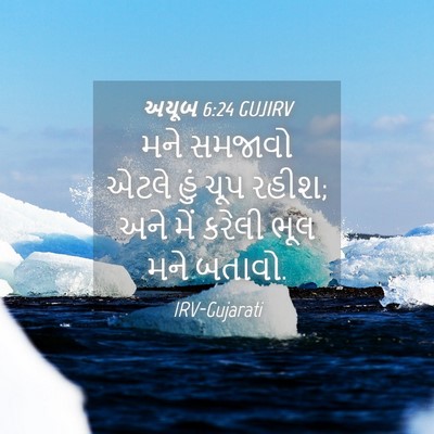 Picture 04 - અયૂબ 6:24 GUJIRV - મને સમજાવો એટલે - Bible Verse Picture