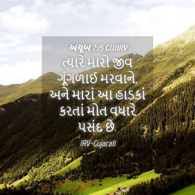Picture 04 - અયૂબ 7:15 GUJIRV - ત્યારે મારો જીવ - Bible Verse Picture