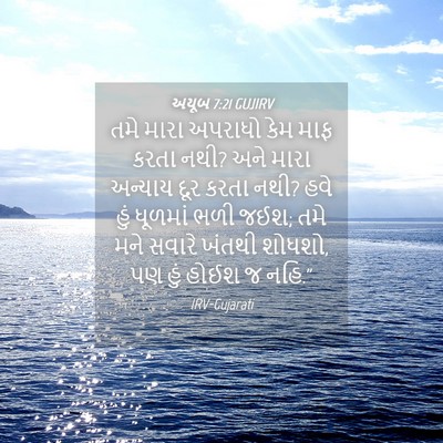 Picture 04 - અયૂબ 7:21 GUJIRV - તમે મારા અપરાધો - Bible Verse Picture