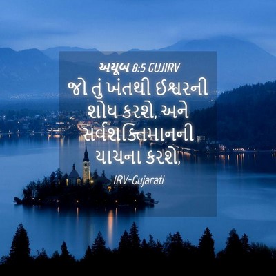 Picture 04 - અયૂબ 8:5 GUJIRV - જો તું ખંતથી - Bible Verse Picture