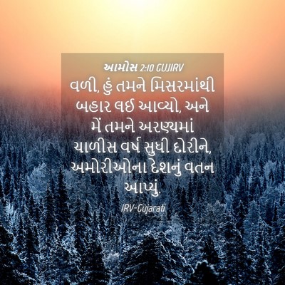 Picture 04 - આમોસ 2:10 GUJIRV - વળી, હું તમને - Bible Verse Picture