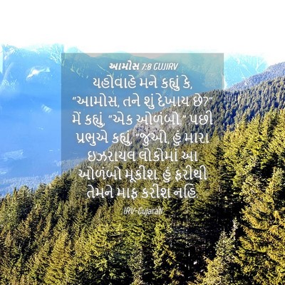 Picture 04 - આમોસ 7:8 GUJIRV - યહોવાહે મને - Bible Verse Picture