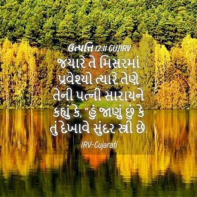 Picture 04 - ઉત્પત્તિ 12:11 GUJIRV - જયારે તે મિસરમાં - Bible Verse Picture