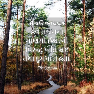 Picture 04 - ઉત્પત્તિ 13:13 GUJIRV - હવે સદોમના માણસો - Bible Verse Picture
