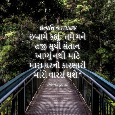 Picture 04 - ઉત્પત્તિ 15:3 GUJIRV - ઇબ્રામે કહ્યું, - Bible Verse Picture