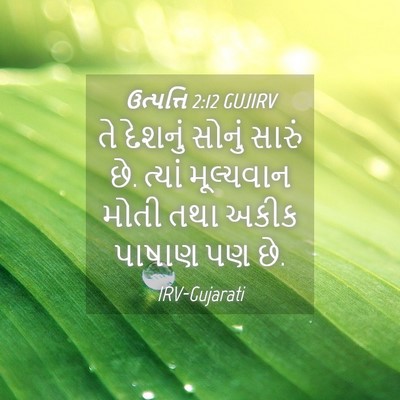 Picture 04 - ઉત્પત્તિ 2:12 GUJIRV - તે દેશનું સોનું - Bible Verse Picture